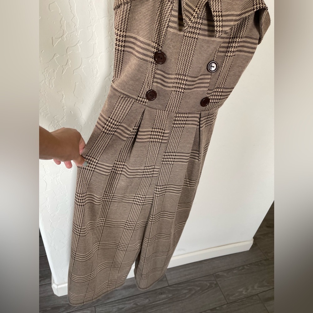 Bailey Blue| Academia Houndstooth Cute Jumpsuit, Cropped Wide Leg••• - Picture 5 of 11